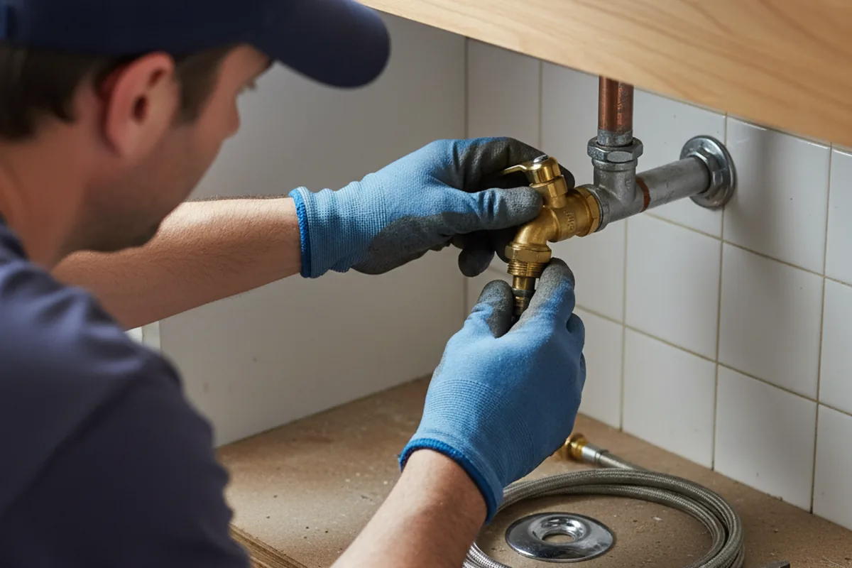 Shutoff valve and fitting work during Faucet and Fixture Repair in Molt